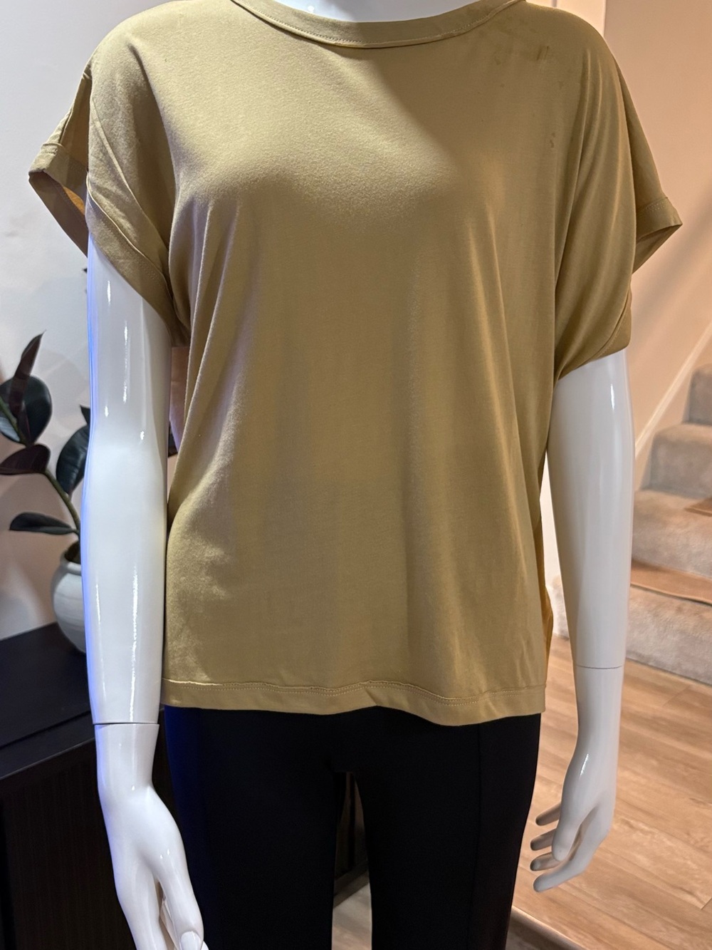 NWT - Mono B Relaxed Short-Sleeve Tee in Khaki/Tan